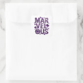 Helles Lila MARVELOUS Vinyl Stil Quadratischer Aufkleber (Tasche)
