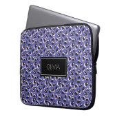 Helles Lila Muster für Tierdrucke Personalisiert Laptopschutzhülle (Vorderseite Links)