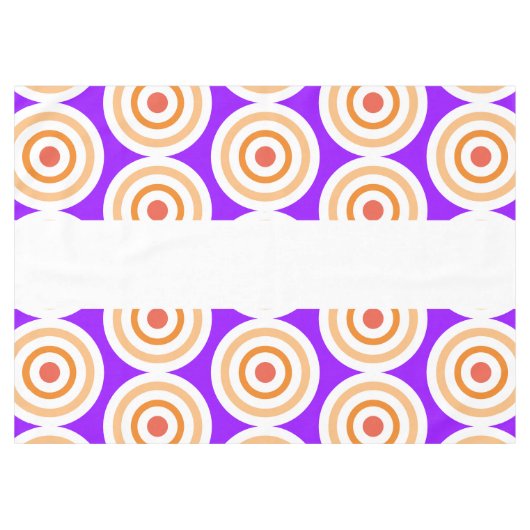Helles Lila Orange Kunstgewerbe Tischdecke (Vorderseite (Horizontal))