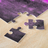 Helles Lila Rosa und schwarzes Monogramm Puzzle (Seite)