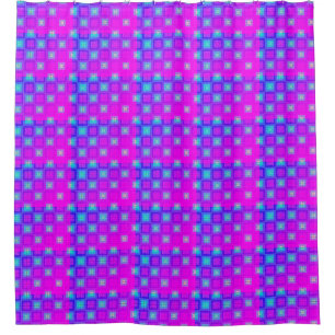 Helles Lila und Aqua Pattern Duschvorhang
