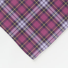 Helles Lila und gelbes Kariertes Muster Fleecedecke