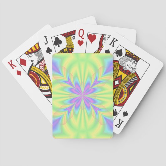 Helles Lila und grünes Muster Spielkarten (Rückseite)