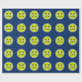 Helles Limones grünes Polka-Punkt-Monogramm auf Geschenkpapier (Flach)