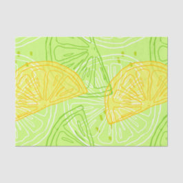 Helles Limones grünes Zitrusfruchtzitronenmuster Seidenpapier