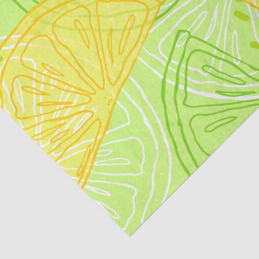 Helles Limones grünes Zitrusfruchtzitronenmuster Seidenpapier (Ausschnitt)