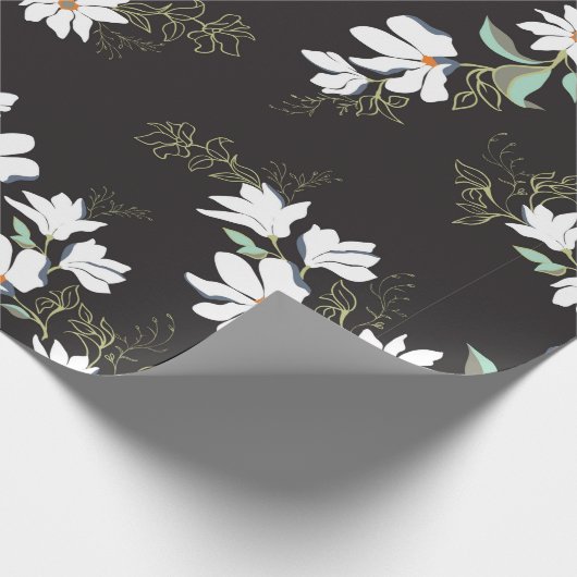 Helles Magnolia Nahtloses Muster Geschenkpapier (Ecke)