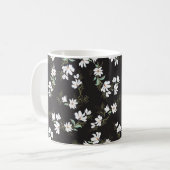 Helles Magnolia Nahtloses Muster Kaffeetasse (Vorderseite Links)