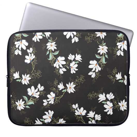 Helles Magnolia Nahtloses Muster Laptopschutzhülle (Vorderseite)