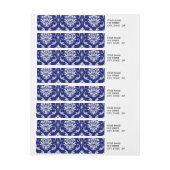 Helles Marine-Blau-Damast-Muster (Bogen)