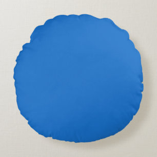 Helles Marineblau (einfarbig) Rundes Kissen
