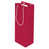 Helles Maroon (Vollfarbe) Geschenktüte Für Weinflaschen (Vorderseite Schrägansicht)