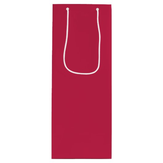 Helles Maroon (Vollfarbe) Geschenktüte Für Weinflaschen (Vorderseite)