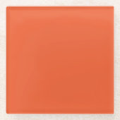 Helles massives orange Hintergrund  Glasuntersetzer (Vorderseite)