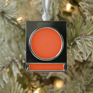 Helles massives orangefarbenes Hintergrundbild Banner-Ornament Silber