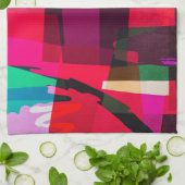 Helles, mehrfarbiges Abstract Design Küchentuch (Gefaltet)