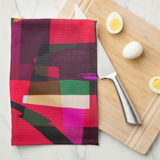 Helles, mehrfarbiges Abstract Design Küchentuch (Viertel Falte)