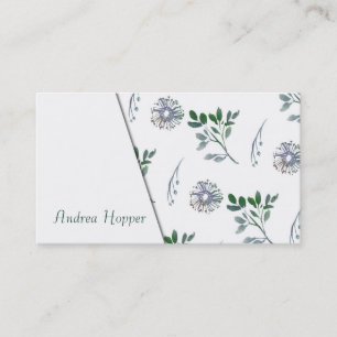 Helles mehrfarbiges Aquarell-botanisches Muster 4 Visitenkarte