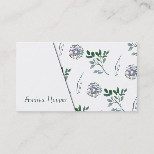 Helles mehrfarbiges Aquarell-botanisches Muster 4 Visitenkarte (Vorderseite)