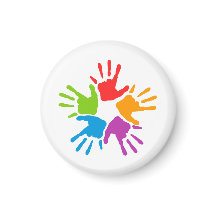 Helles mehrfarbiges Diversity Handdrucke