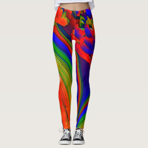 Helles Mehrfarbiges Fraktal Leggings
