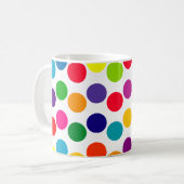 Helles mehrfarbiges Tupfen-Muster Kaffeetasse (Vorderseite Links)