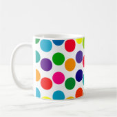 Helles mehrfarbiges Tupfen-Muster Kaffeetasse (Links)
