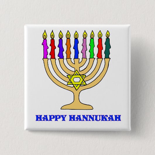 Helles Menorah Button (Vorderseite)
