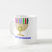 Helles Menorah Kaffeetasse (Vorderseite Links)