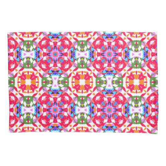 Helles Merry Traditionelles Weihnachtssternmuster Kissenbezug (Vorderseite)