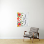 Helles Mid Summer Floral Brautparty Wandteppich (Beispiel)