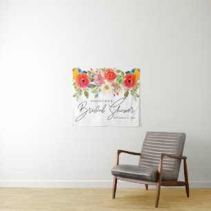 Helles Mid Summer Floral Brautparty Wandteppich