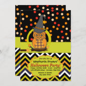 Helles Mit Augen Halloween-Party Einladung (Vorne/Hinten)