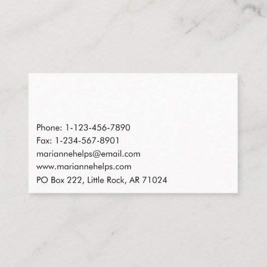 Helles, modernes Autismus-Logo Visitenkarte (Rückseite)