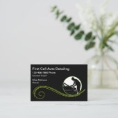 Helles, modernes Auto mit detailliertem Visitenkar Visitenkarte (Stehend Vorderseite)