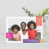 Helles, modernes Farbblock Foto Weihnachten (Stehend Vorderseite)