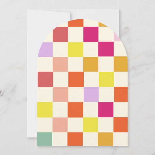 Helles modernes Groovy mehrfarbiges neues Jahr 202 Einladung (Rückseite)