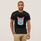 Helles modernes Katzendesign-T-Shirt T-Shirt (Vorne ganz)