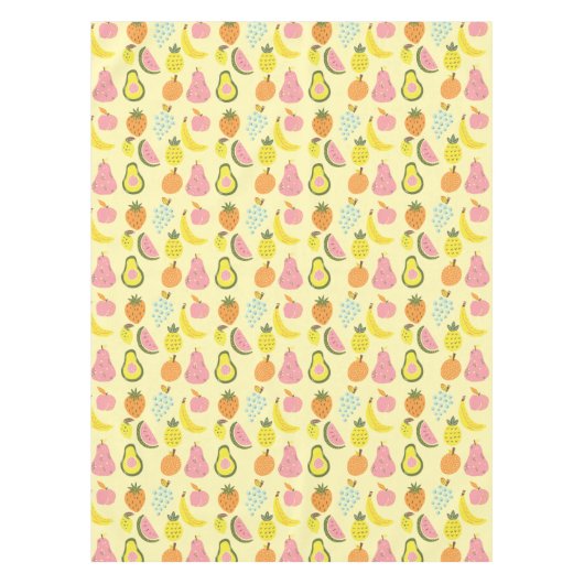 Helles modernes tropisches Fruchtmuster Tischdecke (Vorderseite)
