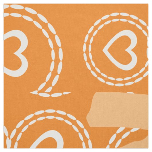 Helles Monogramm- und Herz-Muster Stoff (Muster)