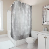 Helles Mosaik: Glossy Gray Abstrakt. Duschvorhang (Beispiel)
