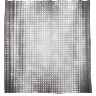 Helles Mosaik: Glossy Gray Abstrakt. Duschvorhang