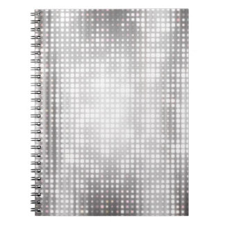 Helles Mosaik: Glossy Gray Abstrakt. Notizblock