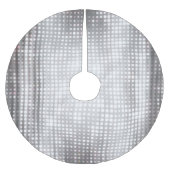 Helles Mosaik: Glossy Gray Abstrakt. Polyester Weihnachtsbaumdecke (Vorderseite)