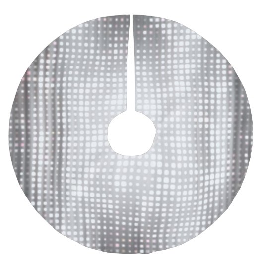 Helles Mosaik: Glossy Gray Abstrakt. Polyester Weihnachtsbaumdecke (Vorderseite)