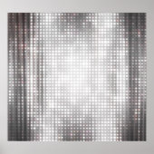 Helles Mosaik: Glossy Gray Abstrakt. Poster (Vorne)