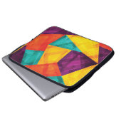 Helles Mosaik Grunge Nahtloses Muster Laptopschutzhülle (Vorne Knopf)