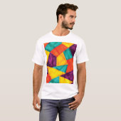 Helles Mosaik Grunge Nahtloses Muster T-Shirt (Vorne ganz)