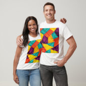Helles Mosaik Grunge Nahtloses Muster T-Shirt (Unisex)