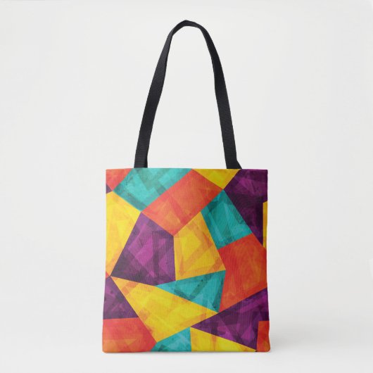 Helles Mosaik Grunge Nahtloses Muster Tasche (Vorderseite)